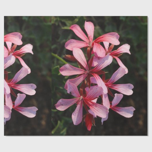 Pink Blume Blossom Linenverpackungspapier Geschenkpapier (Flach)