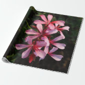 Pink Blume Blossom Linenverpackungspapier Geschenkpapier (Ungerollt)