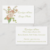 Pink Blume Bouquet Business Card Visitenkarte (Vorne/Hinten)