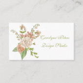 Pink Blume Bouquet Business Card Visitenkarte (Vorderseite)