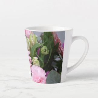 Pink Blume Bouquet Latte Tasse