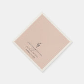 Pink Blume Bouquet Moderne Hochzeit Serviette (Ecke)