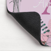 Pink Blume Bouquet Mousepad (Ecke)