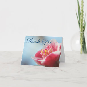 Pink Blume Camelia Vielen Dank Anmerkungen Dankeskarte