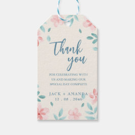 Pink Blume Chic Wedding Einladung Danke Tags Geschenkanhänger