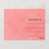 Pink Blume Danke Postkarte (Rückseite)