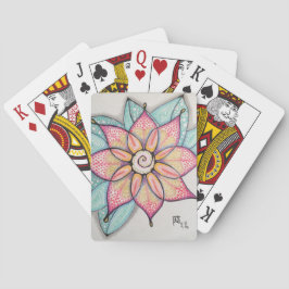 Pink Blume Design Playing Cards Spielkarten