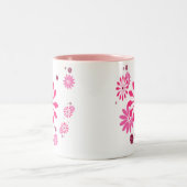 PINK BLUME DESIGNER TASSE - KAFFEE - GIFTE (Mittel)