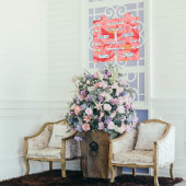 Pink Blume Double Xi Chinesisch Hochzeit Fensteraufkleber