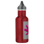 Pink-Blume Edelstahlflasche (Links)