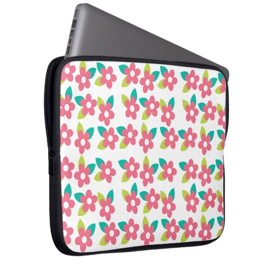 Pink Blume Electronics Bag Laptopschutzhülle (Vorne Rechts)