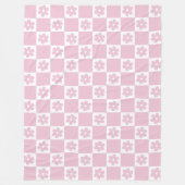 Pink-Blume Fleecedecke (Vorderseite)