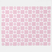 Pink-Blume Fleecedecke (Vorderseite (Horizontal))