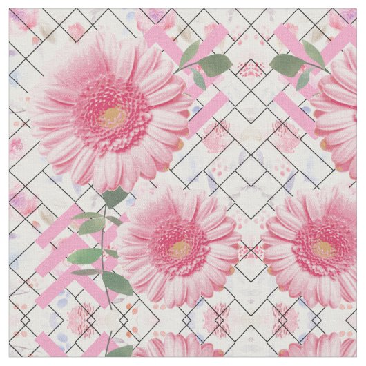 PINK BLUME FLORAL STOFF (Nahaufnahme)