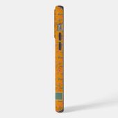 Pink-Blume für den orangefarbenen Gelbblütenvogel iPhone Hülle (Linke Seite)