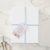 Pink Blume Gevor Tag, Geschenk Tag Geschenkanhänger (Mit Garn)