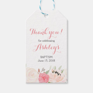 Pink Blume Gevor Tag, Geschenk Tag Geschenkanhänger