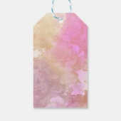 Pink Blume Hochzeit Danke Ihnen für Tag Geschenkanhänger (Rückseite)