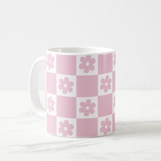 Pink-Blume Kaffeetasse (Vorderseite Links)