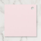 Pink Blume Kinderdusche Danke Geschenkanhänger (Rückseite)