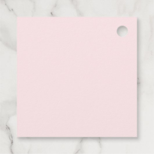 Pink Blume Kinderdusche Danke Geschenkanhänger (Rückseite)