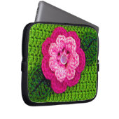 Pink Blume Kunsthandwerk Kroketten Print Electroni Laptopschutzhülle (Vorne Rechts)