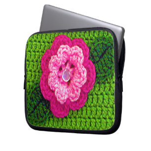 Pink Blume Kunsthandwerk Kroketten Print Electroni Laptopschutzhülle