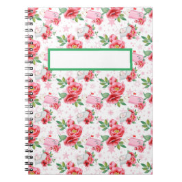 PINK BLUME & LIEBE LETTERS SPIRALSCHREIBEN NOTIZBLOCK