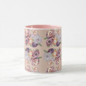 Pink Blume Malerei Bouquet Kaffee Tasse (Zentrum)