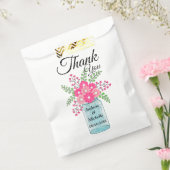 Pink Blume Mason Jar Vielen Dank Geschenktütchen (Versiegelt)