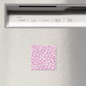 Pink-Blume-Muster Magnet (In Situ (Geschirrspüler))