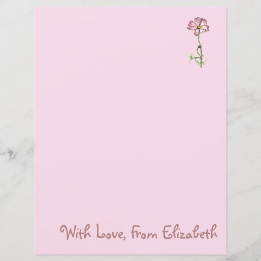 Pink-Blume-Papier für das Malen von Schreibwaren (Vorderseite)