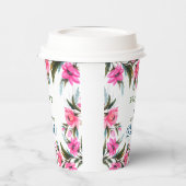 Pink-Blume Papiertasse Pappbecher (Links)