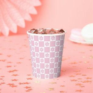 Pink-Blume Pappbecher