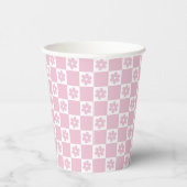 Pink-Blume Pappbecher (Rechts)