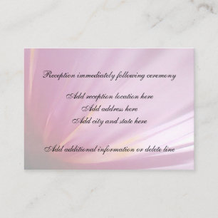Pink Blume Petal Empfang Card Begleitkarte