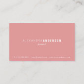 Pink Blume Pianist Music Teacher Business Card Visitenkarte (Rückseite)