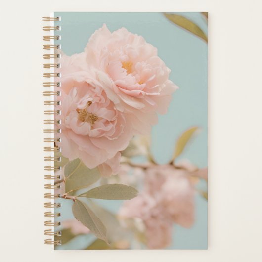 Pink-Blume-Planer | Elegantes Blumendesign Planer (Vorderseite)