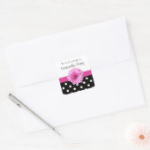 Pink Blume Polka Punkt anpassbare Aufkleber (Umschlag)