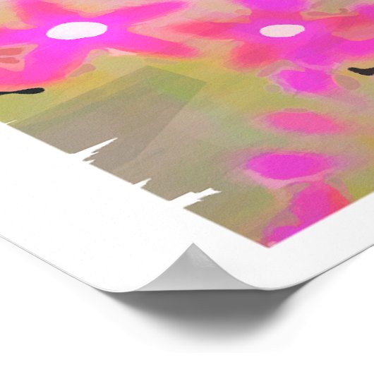 PINK BLUME POSTER (Ecke)