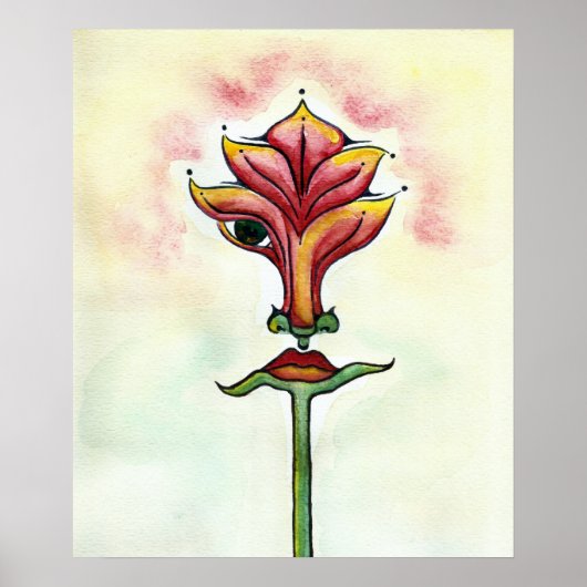 Pink Blume Poster (Vorne)