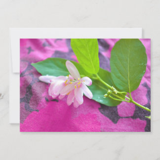 Pink-Blume-Postkarte