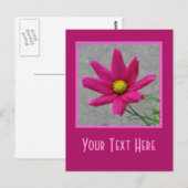 Pink-Blume-Postkarte Postkarte (Vorne/Hinten)