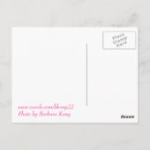 Pink-Blume-Postkarte Postkarte (Rückseite)