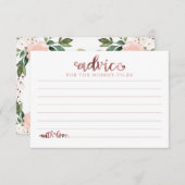 Pink-Blume Pumpkin Fall Kinderduschratenkarte Einladung (Vorne/Hinten)