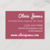 Pink Blume Spring New York City Architecture NYC Visitenkarte (Rückseite)