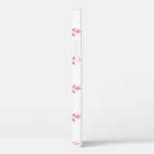 Pink Blume Stripes iPhone Case (Rückseite / Rechts)