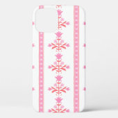 Pink Blume Stripes iPhone Case (Rückseite)