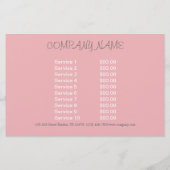 Pink Blume Tagesbetreuung Art Tanzlehrer Kinderbet Flyer (Hinten)