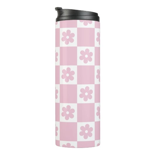 Pink-Blume Thermosbecher (Nach rechts gedreht)